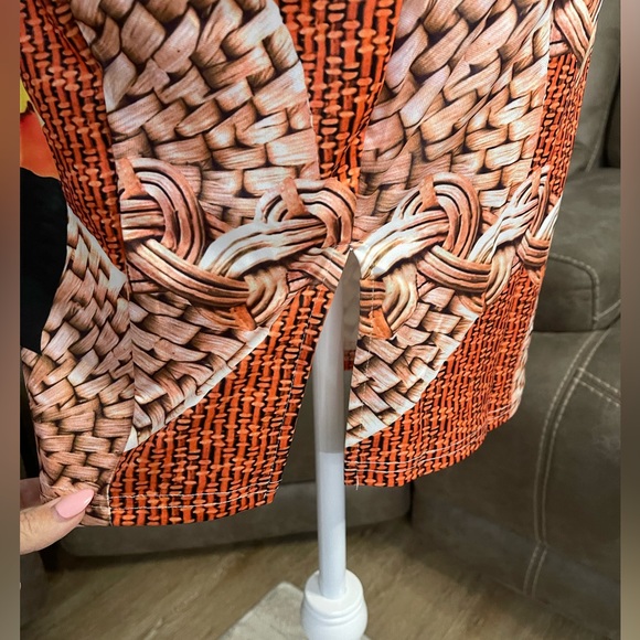 NEW 2pc Boho Tropical Off Shoulder Crop Top & High Waist Skirt Set Sz L Large - Picture 4 of 5